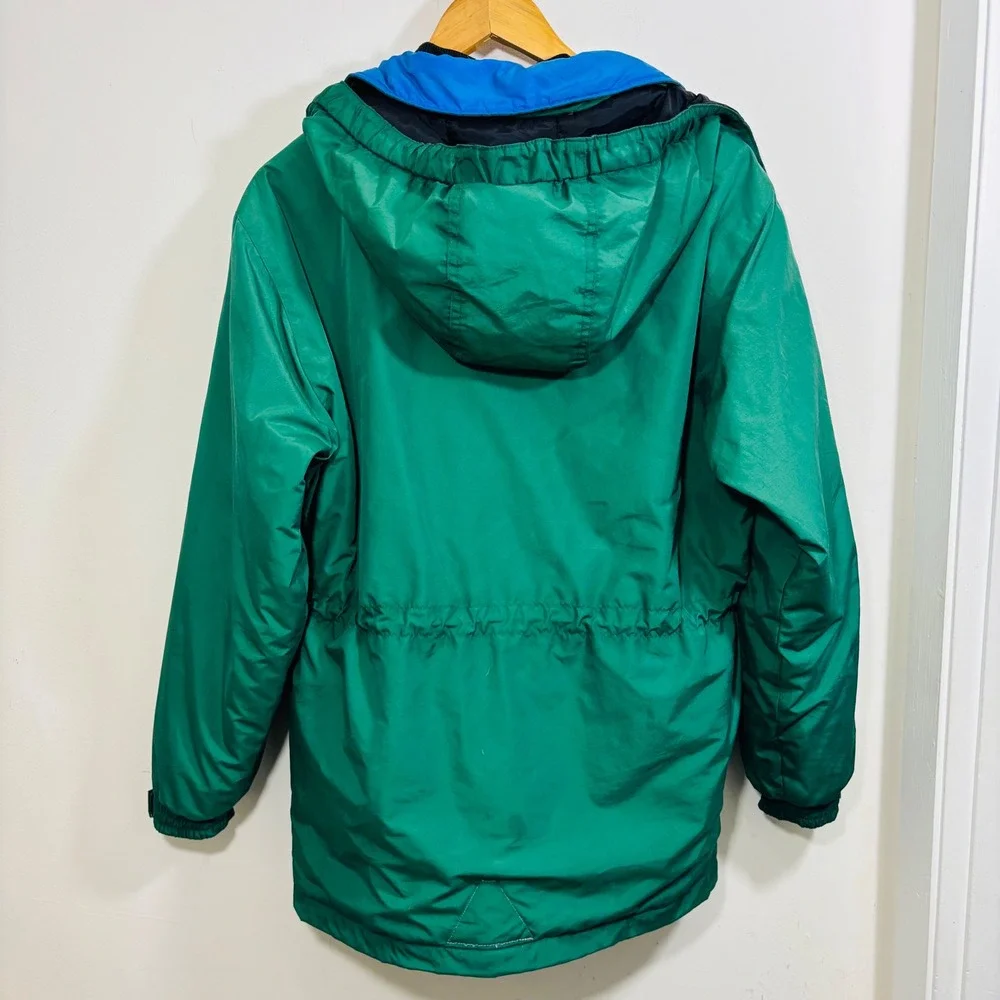Vintage L.L.Bean Penobscot Thinsulate Parka Green & Blue Zip Kid Jacket XL 18-20